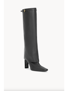 WALY FOLDOVER HIGH HEEL BOOT - Black