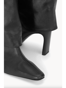 WALY FOLDOVER HIGH HEEL BOOT - Black