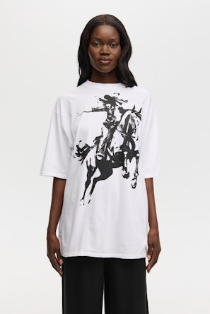 RODEO GAL OVERSIZED TEE - White