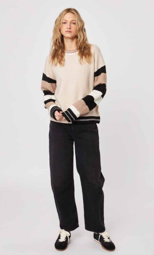 THE REED SWEATER - Birch Stripe