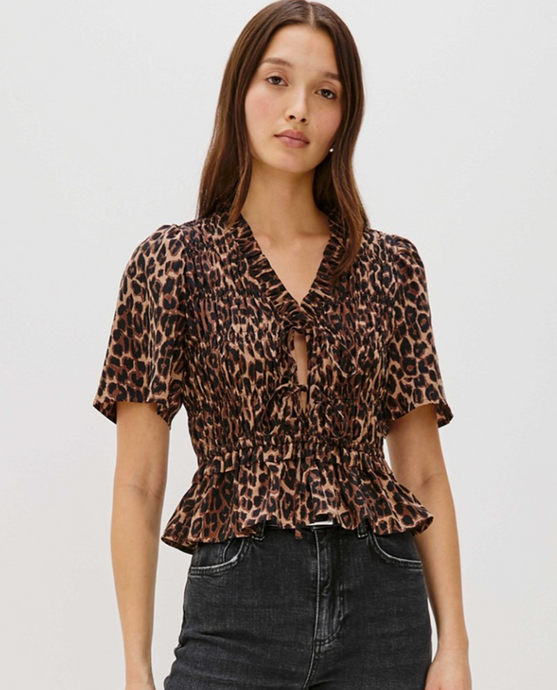 PORTIA TOP - Nala Leopard Print