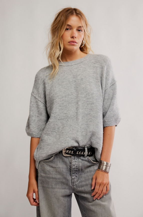 MARGOT SWEATER TEE - Heather Grey
