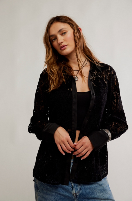 FAITH BUTTONDOWN - Black