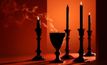 HARCOURT CANDLESTICK CANDLE - Blue