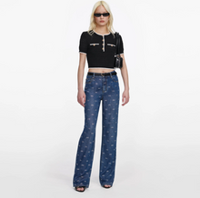 POINTELLE KNIT TOP - Black