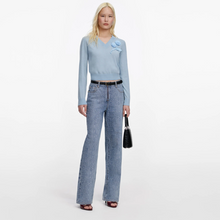 SEQUIN ROSE SWEATER - Blue