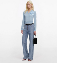 SEQUIN ROSE SWEATER - Blue