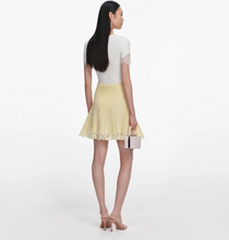 POINTELLE KNIT MINI SKIRT - Yellow