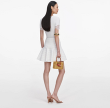 POINTELLE KNIT MINI SKIRT - White