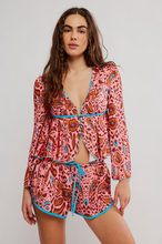 BED TO BRUNCH PJ SET - Salmon Rose