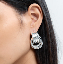 DOUBLE KNOT EARRINGS - Silver