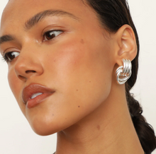 DOUBLE KNOT EARRINGS - Silver