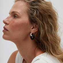 LUMA KNOT EARRINGS - Silver/Black Onyx