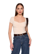 SWEETHEART GATHERED TOP - Belgian Creme