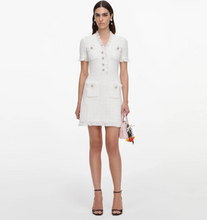 CREAM TEXTURED KNIT MINI DRESS