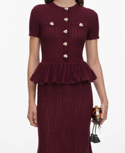 BURGUNDY PONTELLE KNIT MIDI DRESS