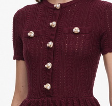 BURGUNDY PONTELLE KNIT MIDI DRESS