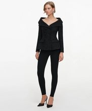 BLACK METALLIC BOUCLE JACKET