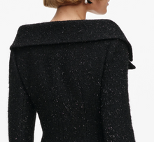 BLACK METALLIC BOUCLE JACKET