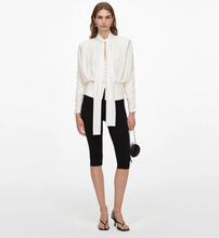 CREAM TIE NECK TOP