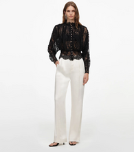 BLACK LACE HIGH NECK BLOUSE