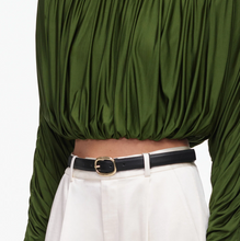 OLIVE GATHERED TOP