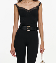 BLACK KNTTED TANK