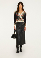 WINTER FLORAL WRAP BLOUSE