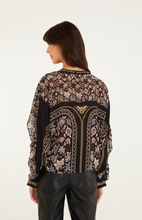 DANIELA RUFFLE BLOUSE - Black