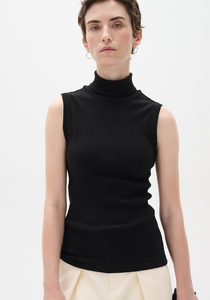 DAGNAL TURTLENECK TANK - Black