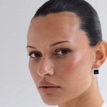 ARCHER EARRINGS - Silver/Black