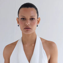 ARCHER EARRINGS - Silver/Black