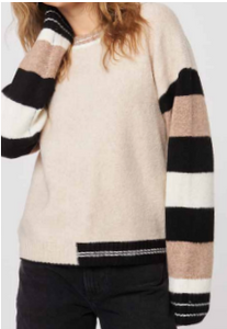 THE REED SWEATER - Birch Stripe