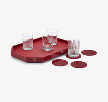OCTOGONE TRAY LARGE - Red