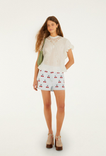 BLOUSE WITH APPLIQUES - Off-White