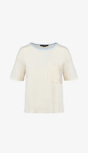 COLOURBLOCK POCKET TEE - Cloud Blue