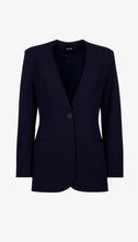 COLLARLESS BLAZER - Navy