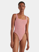 SQUARE NECK SWIM - Metallic Dusty Pink