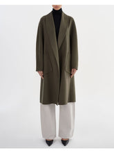 THARA WOOL COAT - Dark Olive