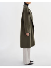 THARA WOOL COAT - Dark Olive