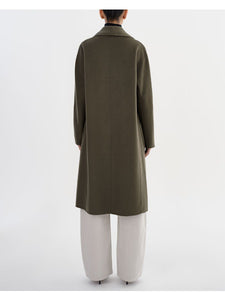 THARA WOOL COAT - Dark Olive