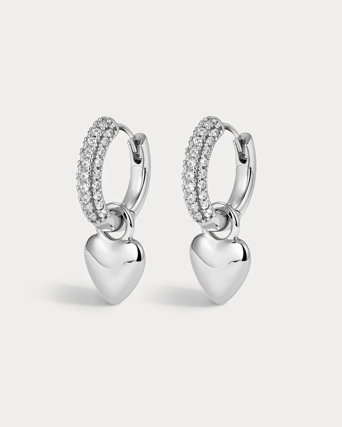 PUFFY HEART HUGGIES - Silver