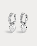 PUFFY HEART HUGGIES - Silver