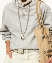 PUFFY HEART NECKLACE - Silver