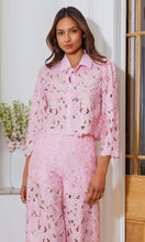 TALSIE GEORGETTE SHIRT - Pink/White