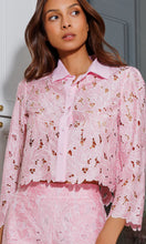 TALSIE GEORGETTE SHIRT - Pink/White