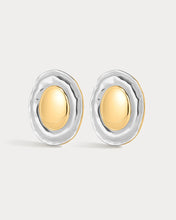 THE FORMENTERA STUDS - Silver with Gold Center