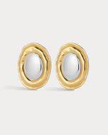 THE FORMENTERA STUDS - Gold with Silver Center