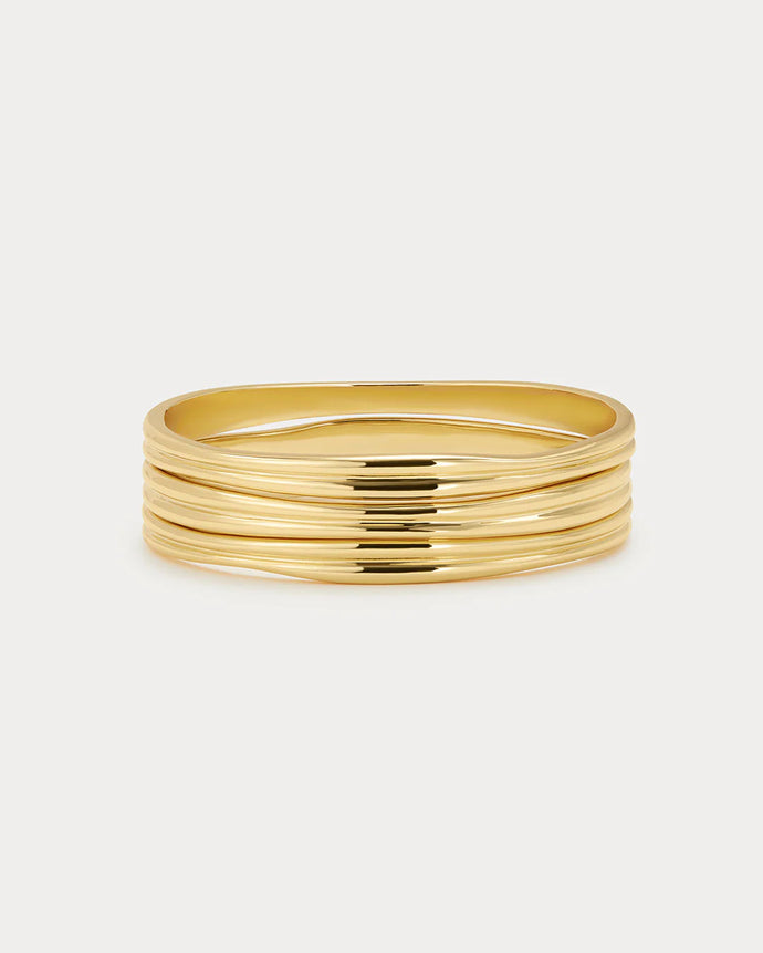 THE MALLORCA BANGLES SET - Gold