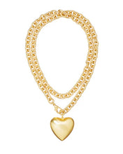 PUFFY HEART NECKLACE - Gold